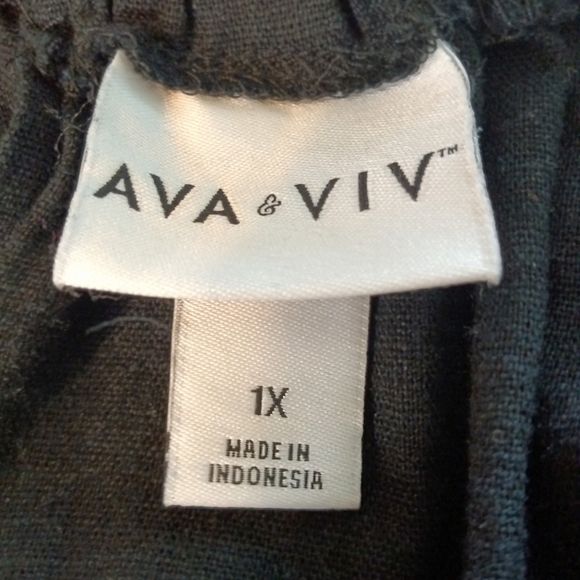 NWT Ava and Viv Black Linen Rayon Halter Women's Dress Size 1X - Picture 10 of 10